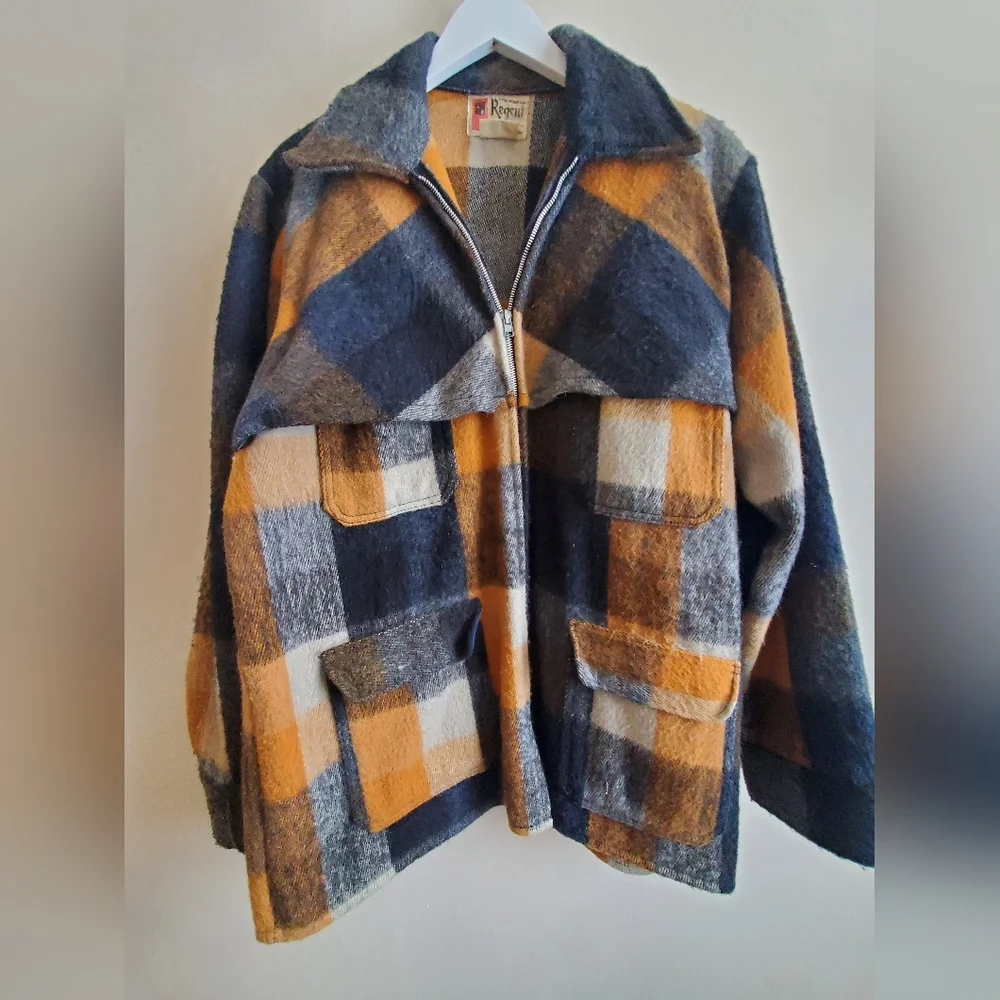 Vintage Shacket shirt like jacket rare and warm unisex Large - Picture 4 of 14